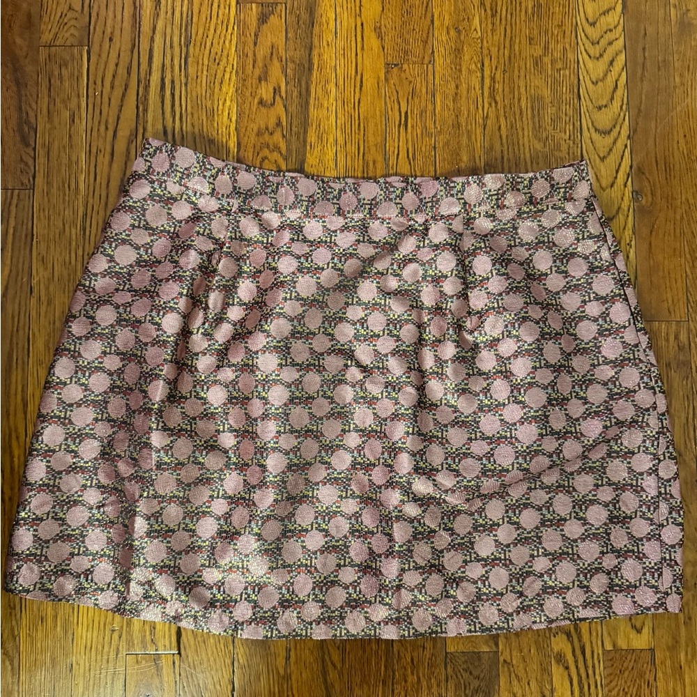 ModCloth Pleated Jaquard Skirt